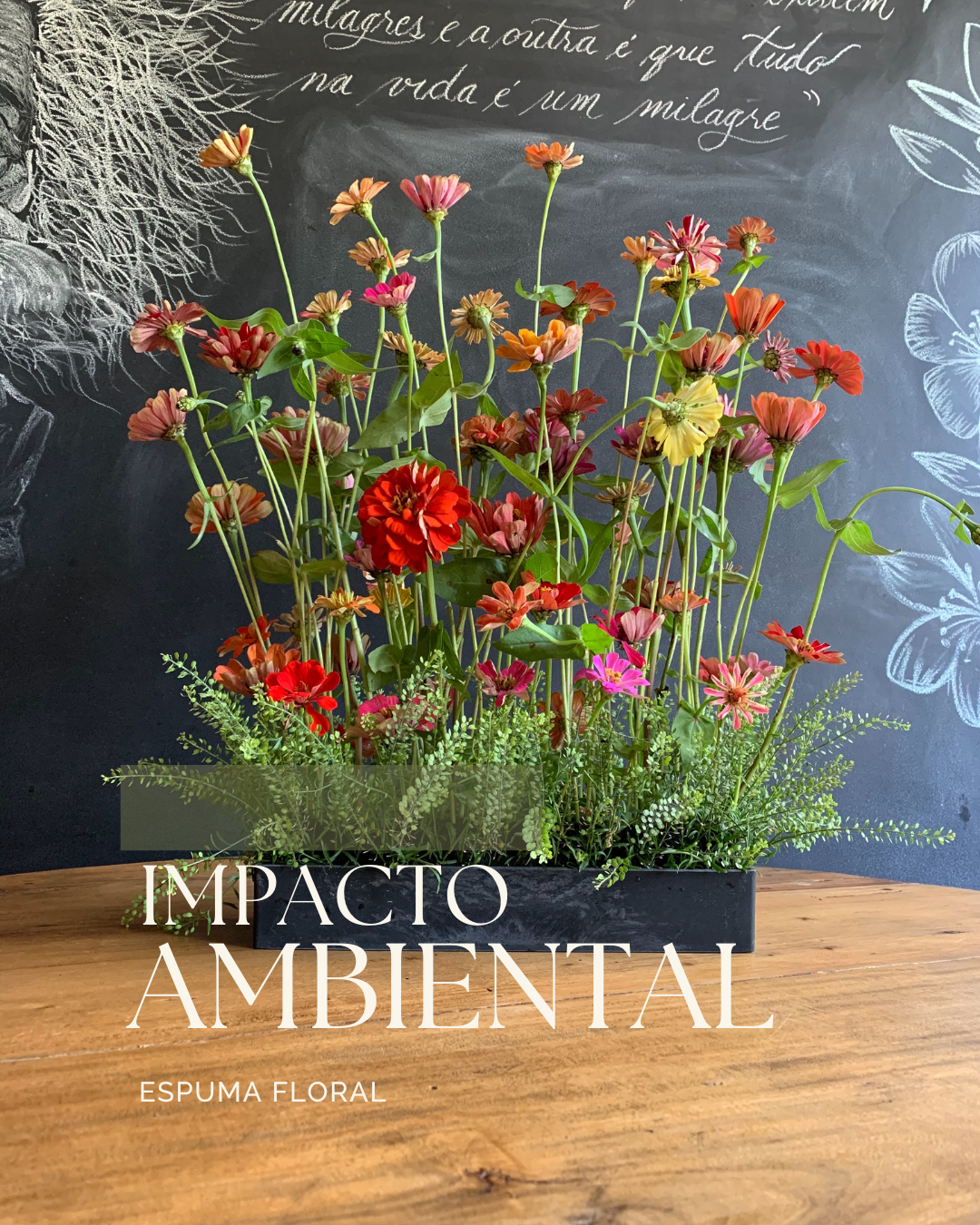 Vc sabia que a espuma floral � feita de um material pl�stico e n�o � biodegrad�vel?